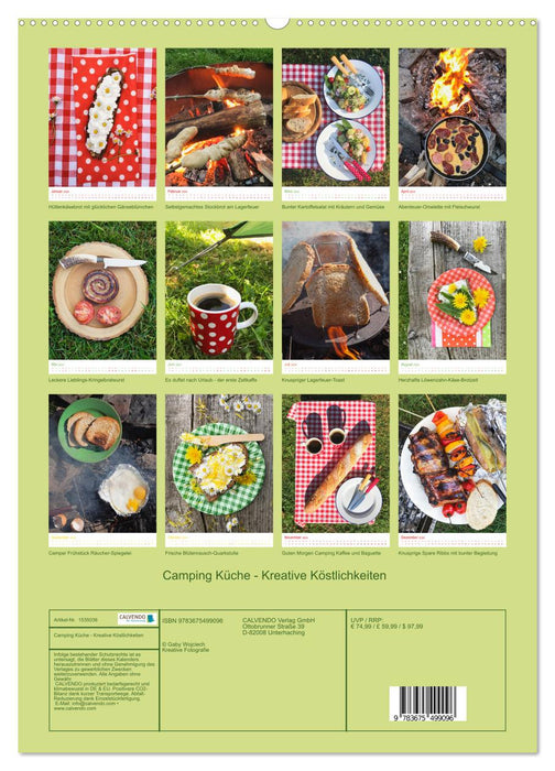 Camping Küche - Kreative Köstlichkeiten (CALVENDO Premium Wandkalender 2024)