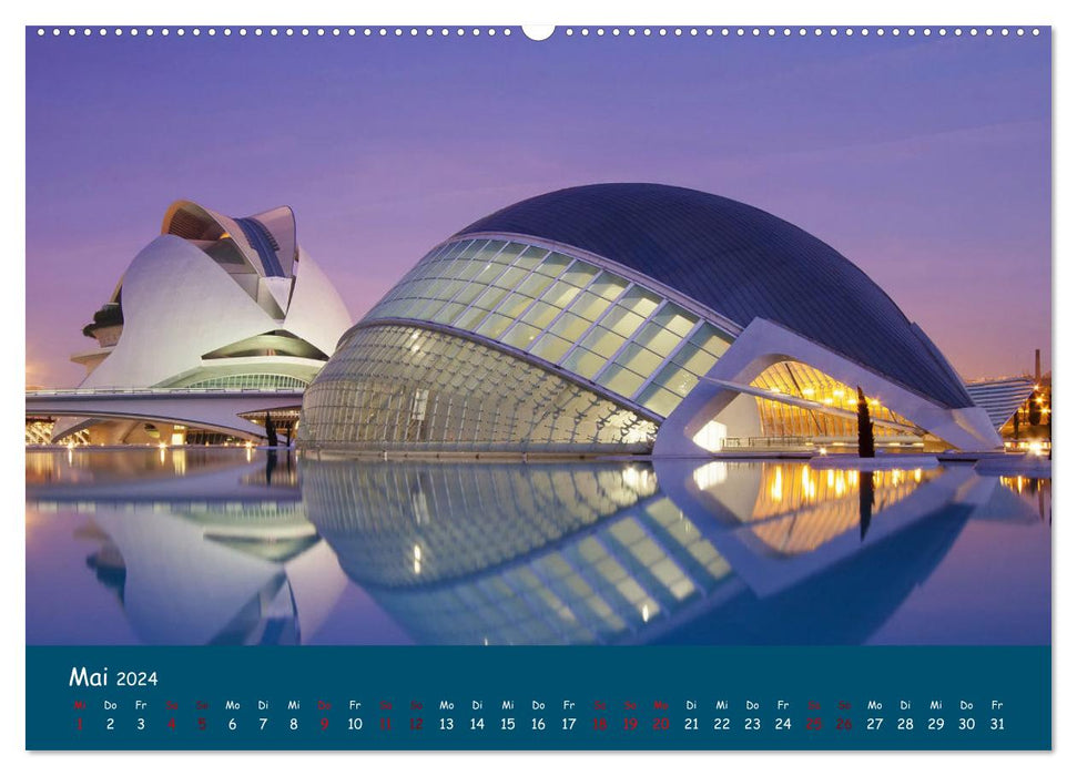 Valencia - Geschichte und Moderne (CALVENDO Wandkalender 2024)