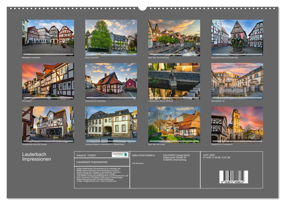 Lauterbach Impressionen (CALVENDO Premium Wandkalender 2024)