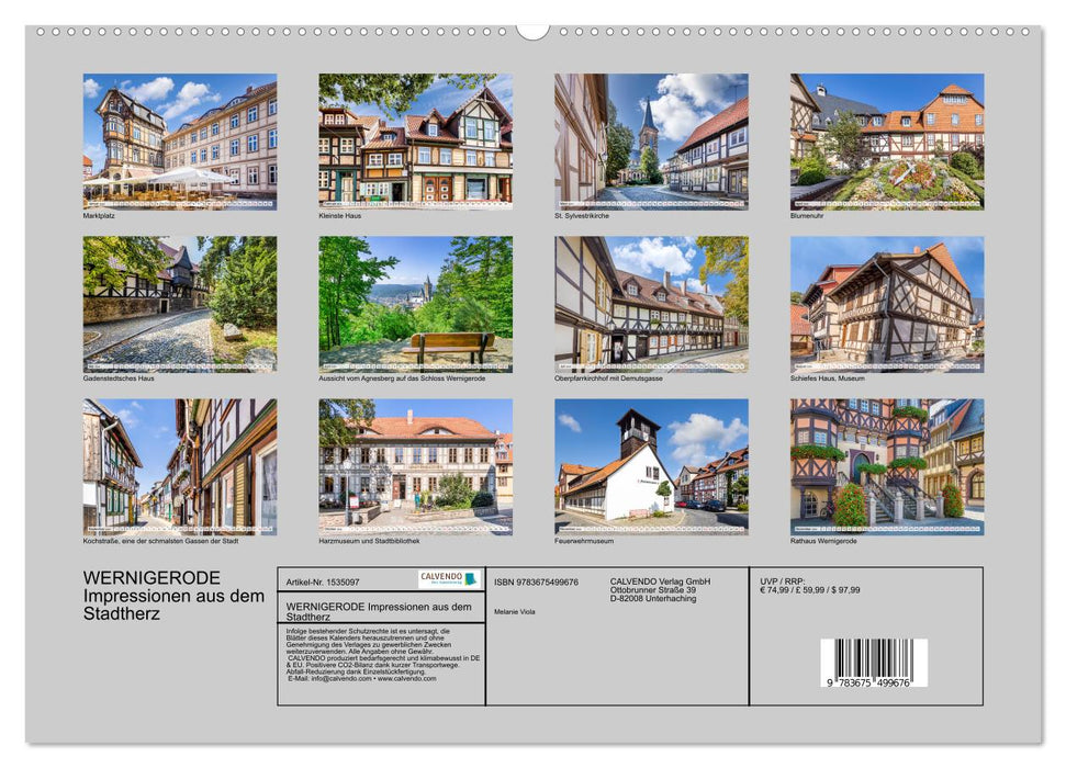 WERNIGERODE impressions from the city heart (CALVENDO Premium Wall Calendar 2024) 