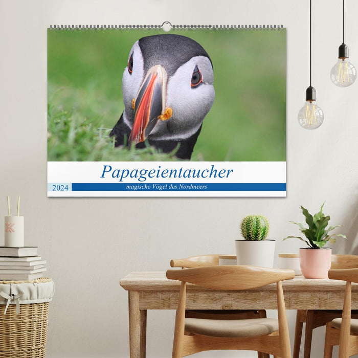 Papageientaucher 2024 - Magische Vögel des Nordmeers (CALVENDO Wandkalender 2024)