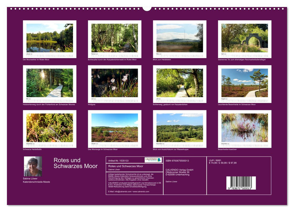 Rotes und Schwarzes Moor (CALVENDO Premium Wandkalender 2024)
