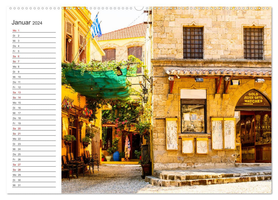 Rhodes - an island to fall in love with (CALVENDO Premium Wall Calendar 2024) 