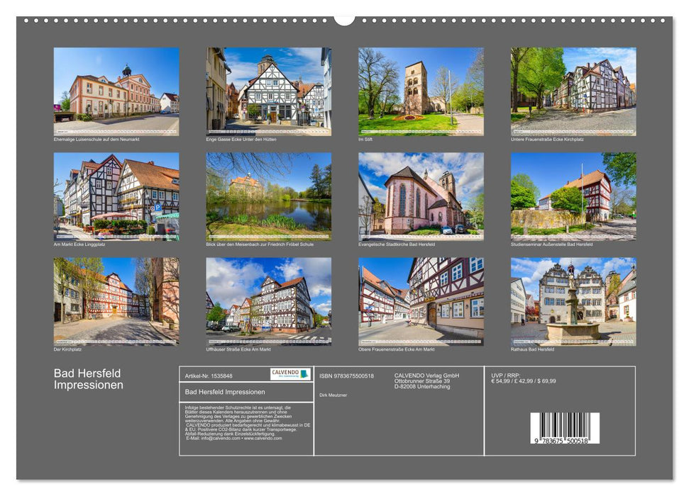 Bad Hersfeld Impressionen (CALVENDO Wandkalender 2024)