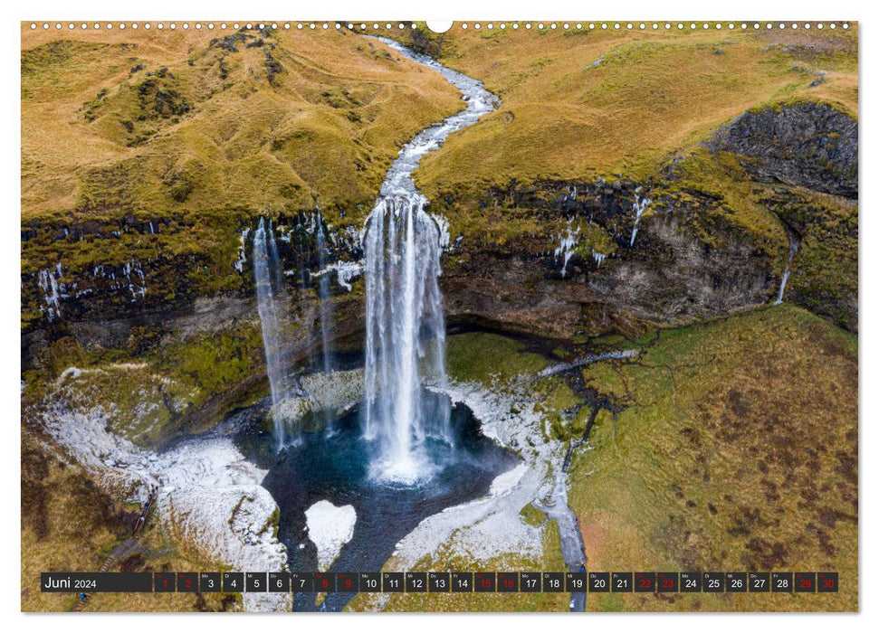 Iceland viewed from the air (CALVENDO Premium Wall Calendar 2024) 