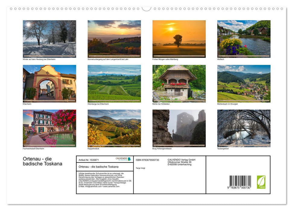 Ortenau - die badische Toskana (CALVENDO Premium Wandkalender 2024)