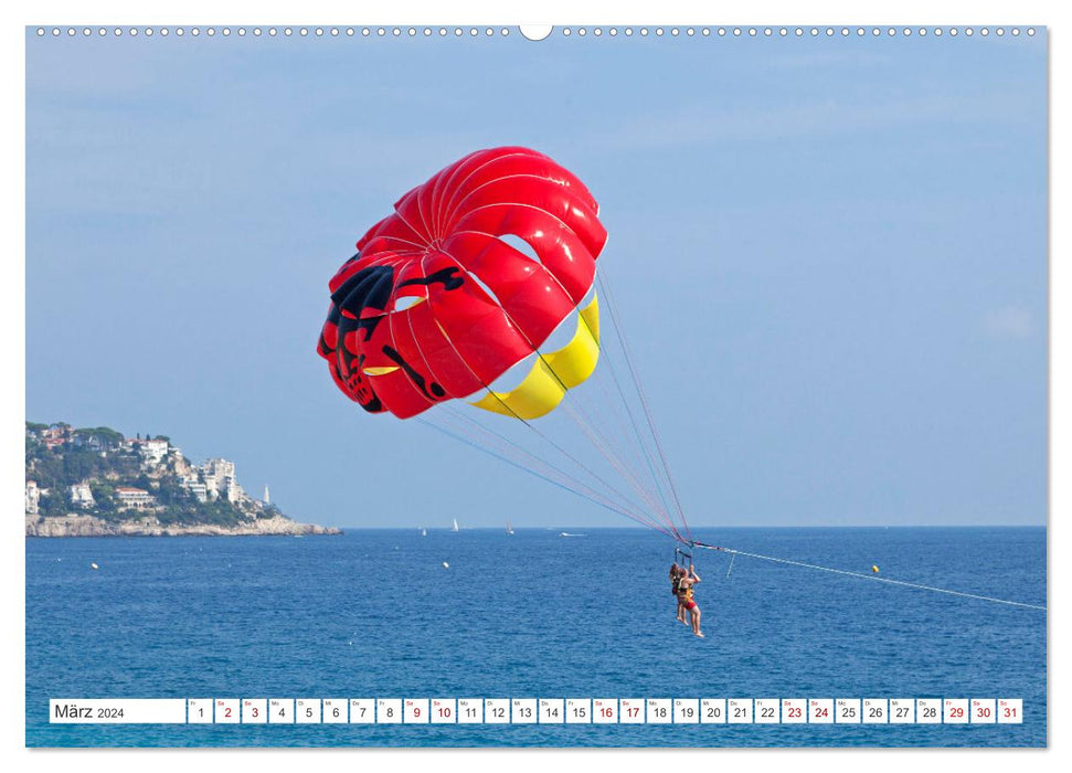 Côte d'Azur - place of longing on the Mediterranean (CALVENDO Premium Wall Calendar 2024) 