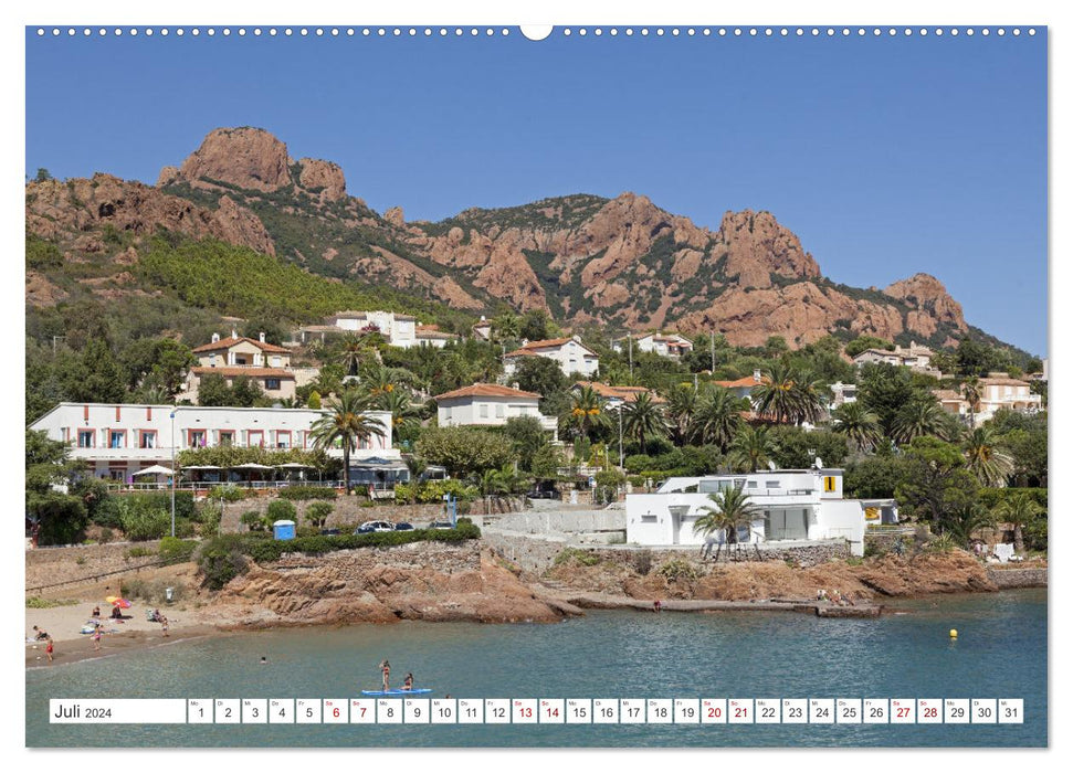 Côte d'Azur - place of longing on the Mediterranean (CALVENDO Premium Wall Calendar 2024) 