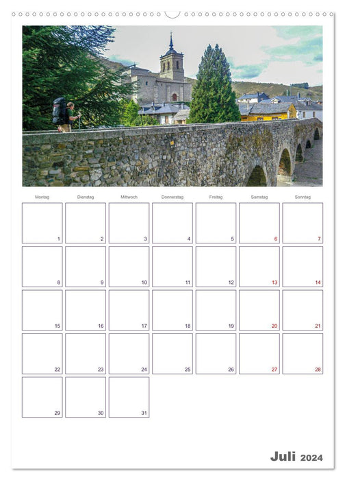 My way to Santiago de Compostela (CALVENDO Premium Wall Calendar 2024) 