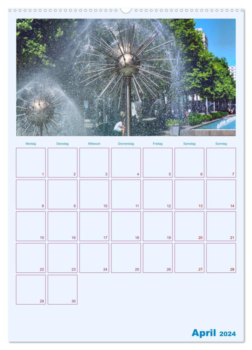 State Capitals - Twelve Times Germany (CALVENDO Premium Wall Calendar 2024) 