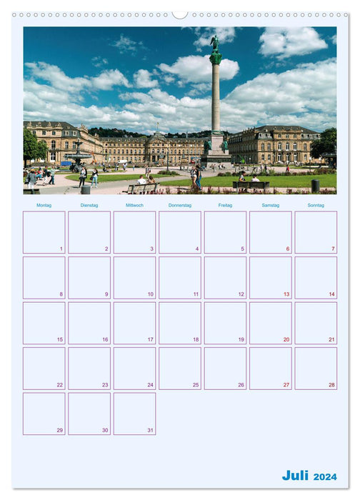 State Capitals - Twelve Times Germany (CALVENDO Premium Wall Calendar 2024) 