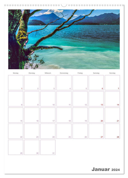 Bavarian Fairytale Lakes (CALVENDO Premium Wall Calendar 2024) 