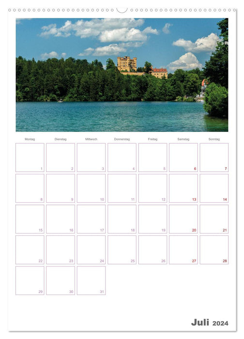 Bavarian Fairytale Lakes (CALVENDO Premium Wall Calendar 2024) 