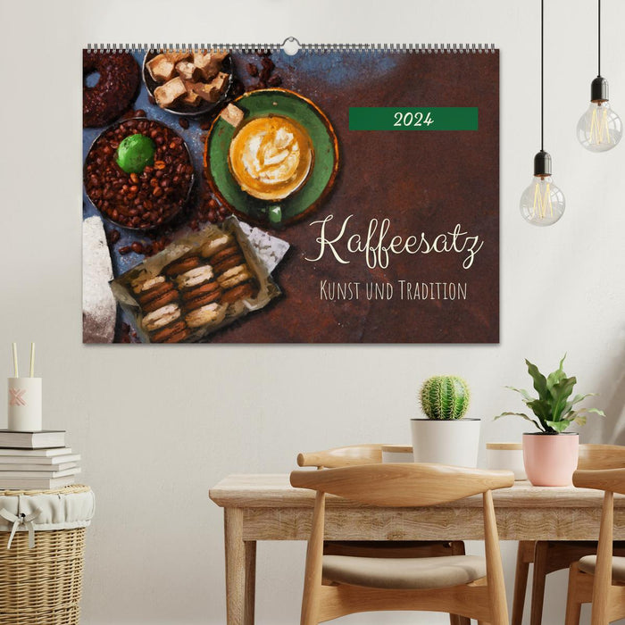 Coffee grounds - art and tradition (CALVENDO wall calendar 2024) 