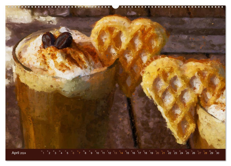 Coffee grounds - art and tradition (CALVENDO wall calendar 2024) 