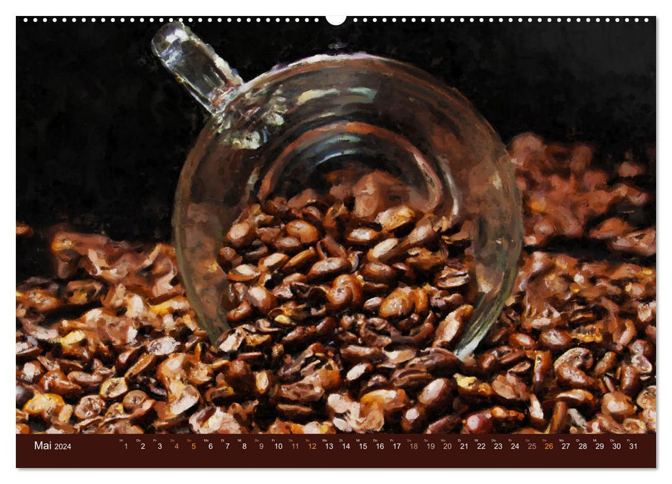 Coffee grounds - art and tradition (CALVENDO wall calendar 2024) 