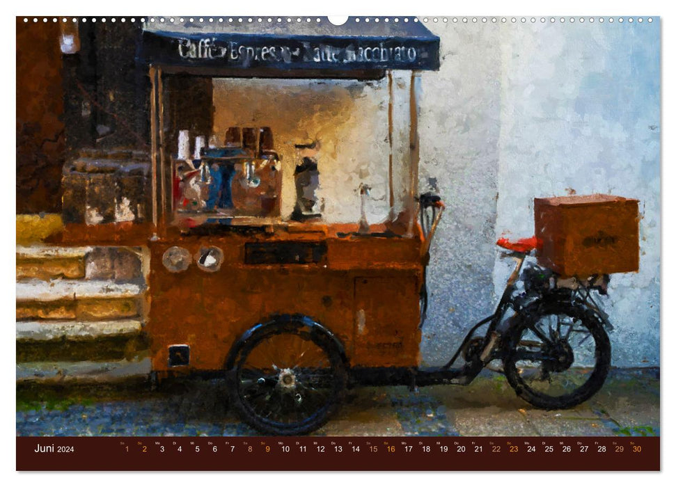 Coffee grounds - art and tradition (CALVENDO wall calendar 2024) 