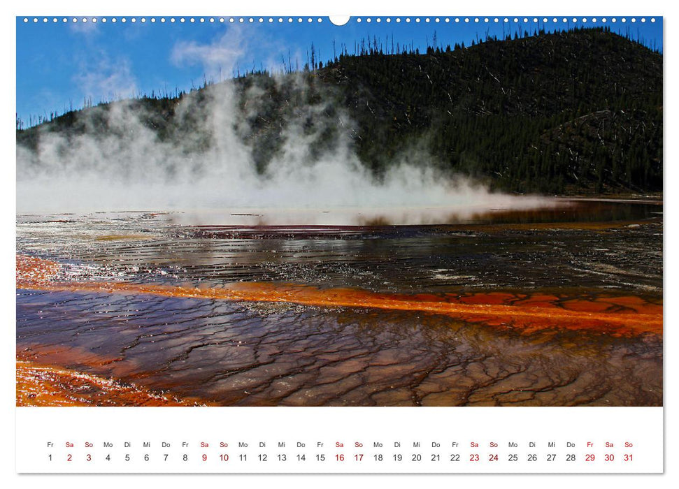 Im Farbenspiel des Yellowstone Natl. Park (CALVENDO Premium Wandkalender 2024)