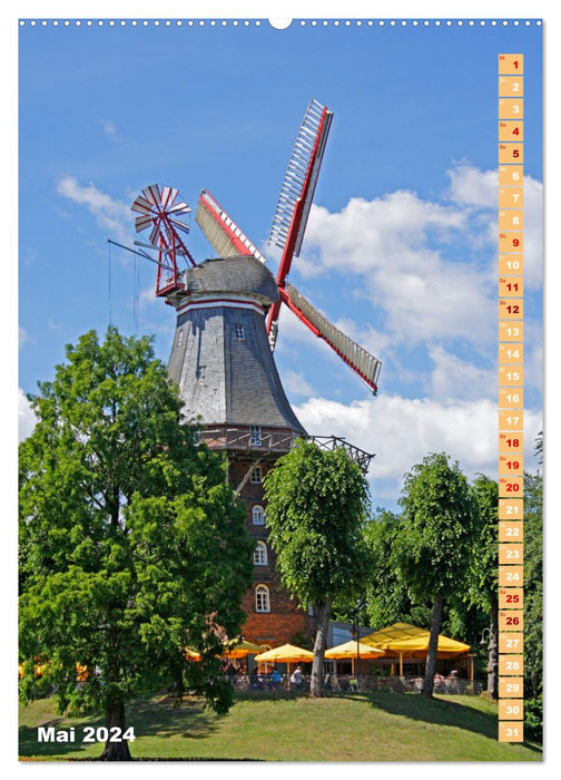 Deutschlands historische Windmühlen (CALVENDO Premium Wandkalender 2024)