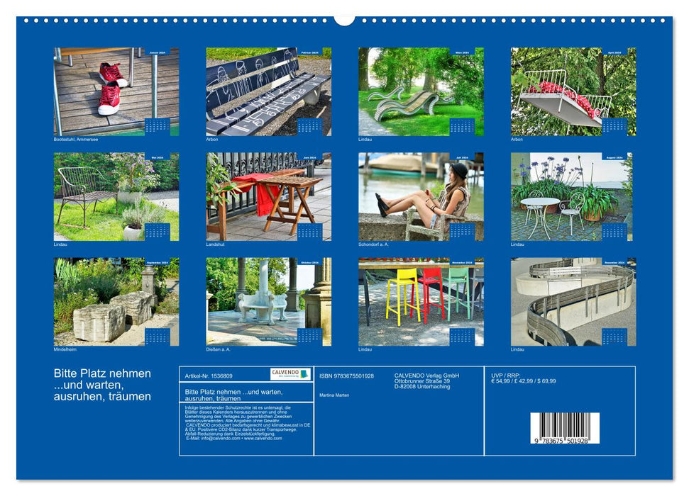 Bitte Platz nehmen...und warten, ausruhen, träumen (CALVENDO Wandkalender 2024)