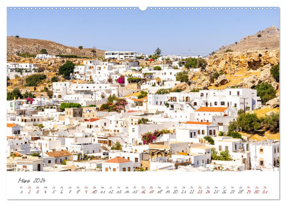 Rhodes - The fascinating island in the Aegean Sea (CALVENDO wall calendar 2024) 