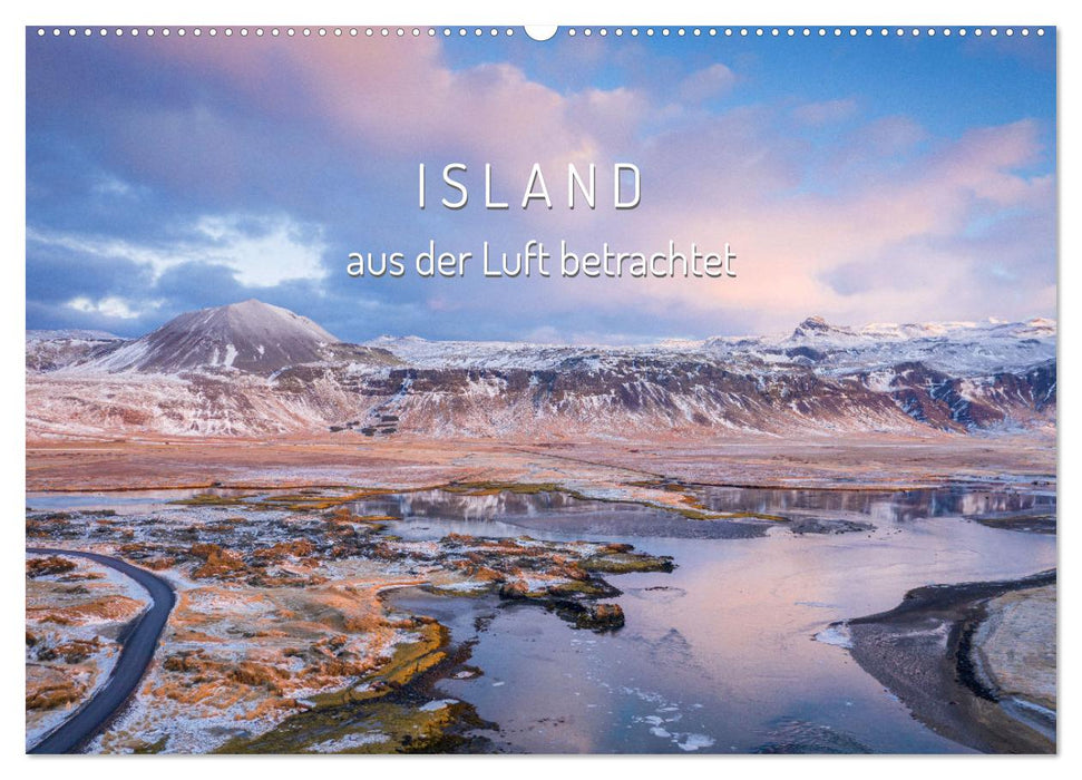 Island aus der Luft betrachtet (CALVENDO Wandkalender 2024)