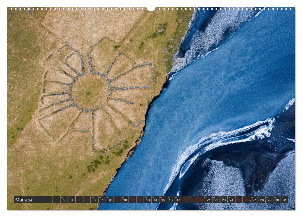Iceland viewed from the air (CALVENDO wall calendar 2024) 