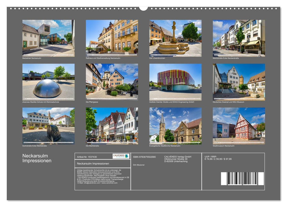 Neckarsulm Impressions (CALVENDO Premium Wall Calendar 2024) 