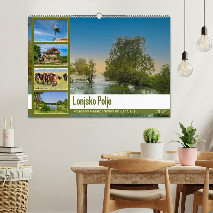 Lonjsko Polje, Kroatiens Naturparadies an der Save (CALVENDO Wandkalender 2024)