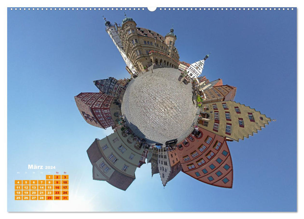 Little Planet - Städte in Deutschland (CALVENDO Premium Wandkalender 2024)