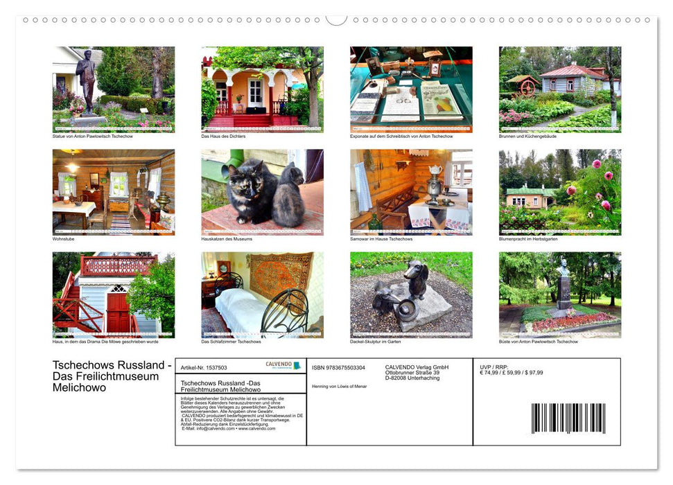 Chekhov's Russia - The Melichowo Open Air Museum (CALVENDO Premium Wall Calendar 2024) 