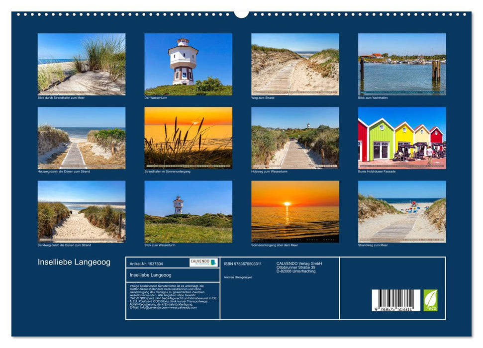 Inselliebe Langeoog (CALVENDO Premium Wall Calendar 2024) 