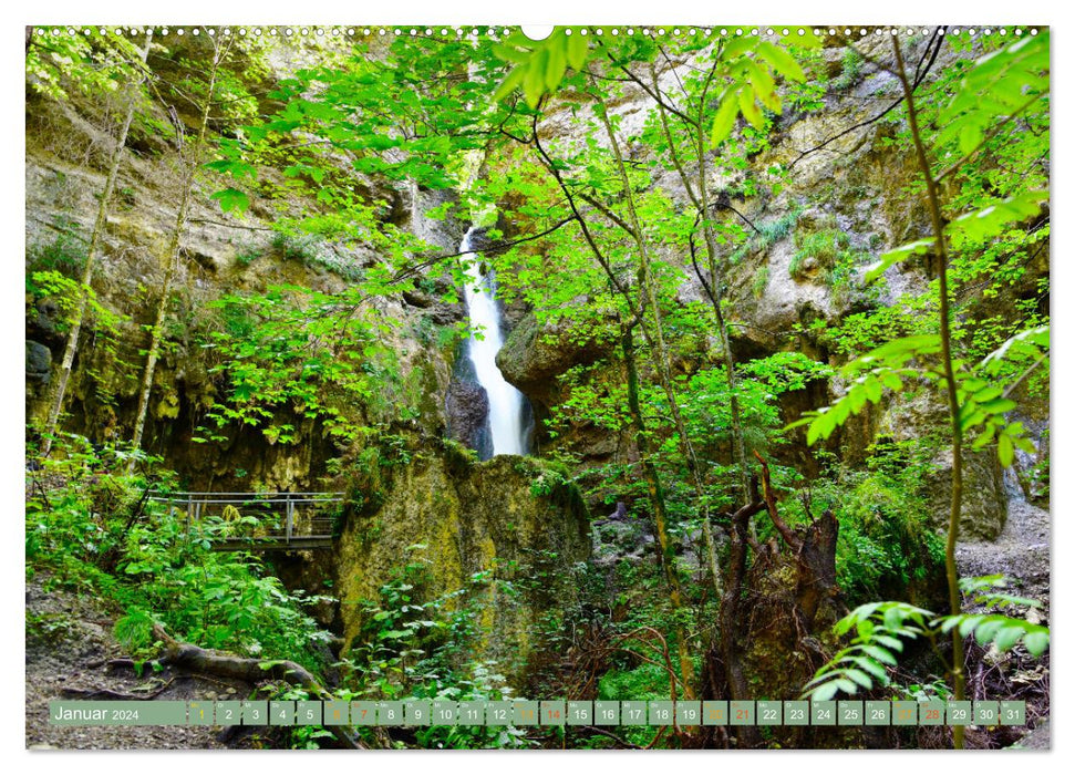 Erlebe mit mir die Hinanger Wasserfälle (CALVENDO Wandkalender 2024)