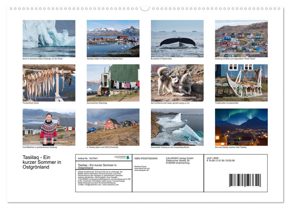 Tasiilaq - A short summer in East Greenland (CALVENDO Premium Wall Calendar 2024) 