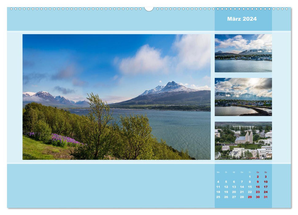 Iceland, a country of contrasts (CALVENDO Premium Wall Calendar 2024) 