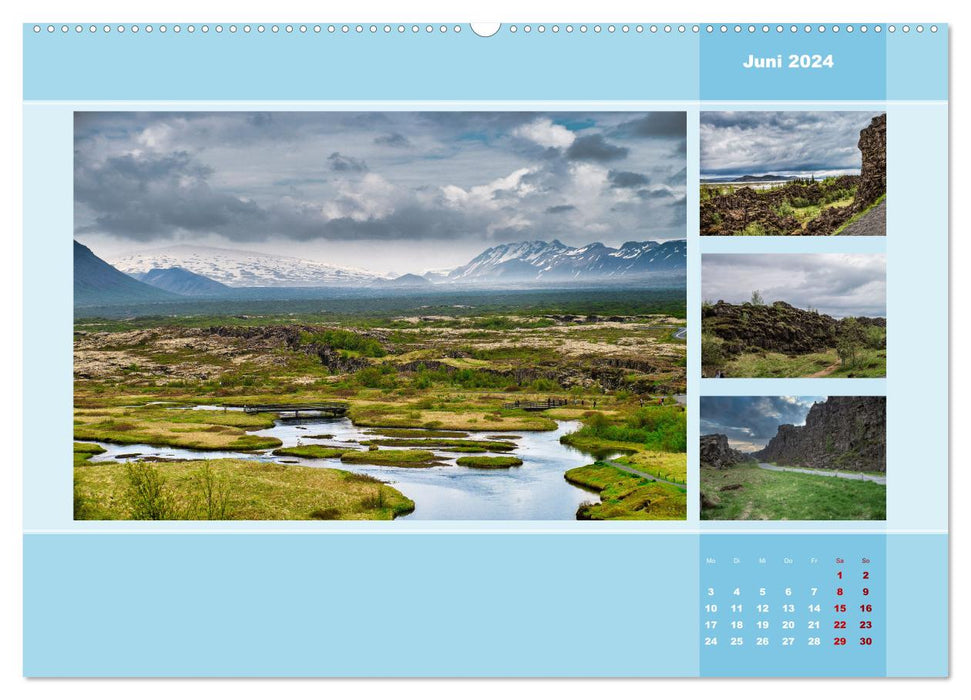 Iceland, a country of contrasts (CALVENDO Premium Wall Calendar 2024) 