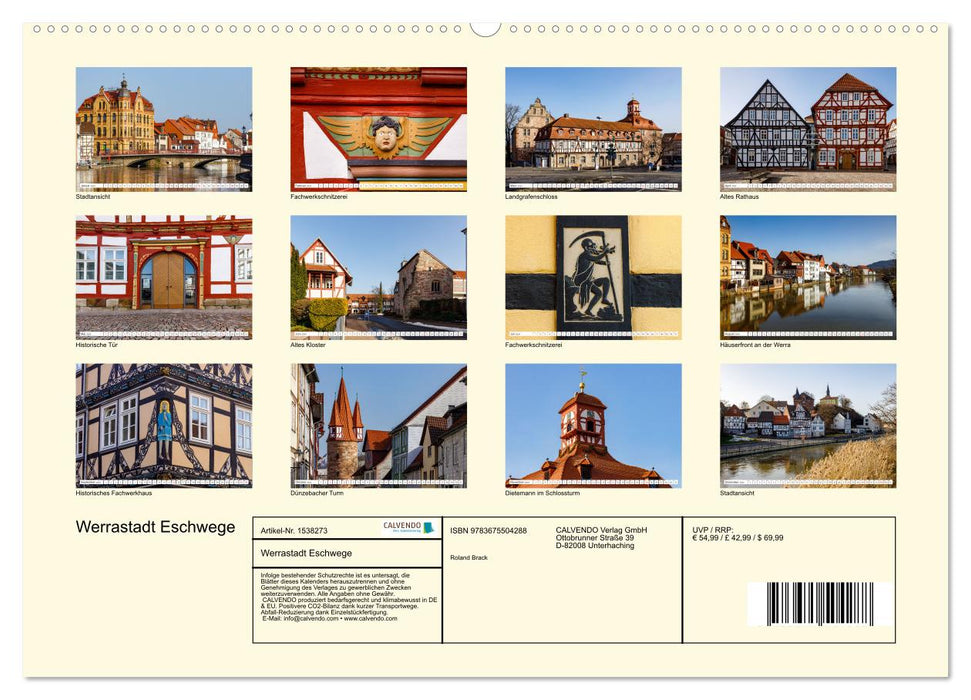 Werrastadt Eschwege (CALVENDO Wandkalender 2024)