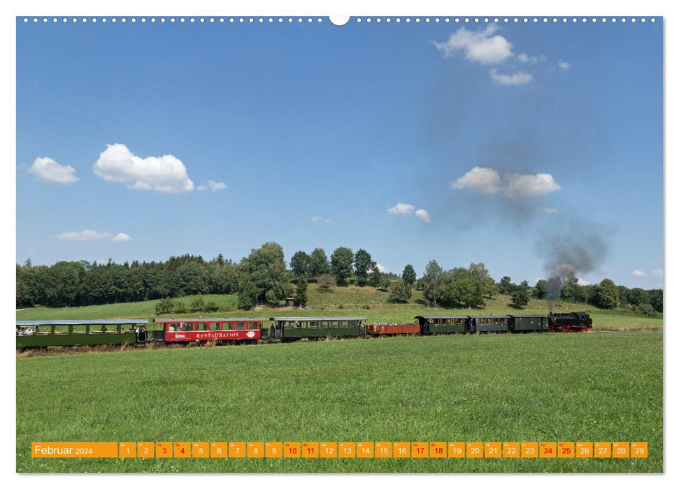 Dampfeisenbahnen in Deutschland (CALVENDO Wandkalender 2024)