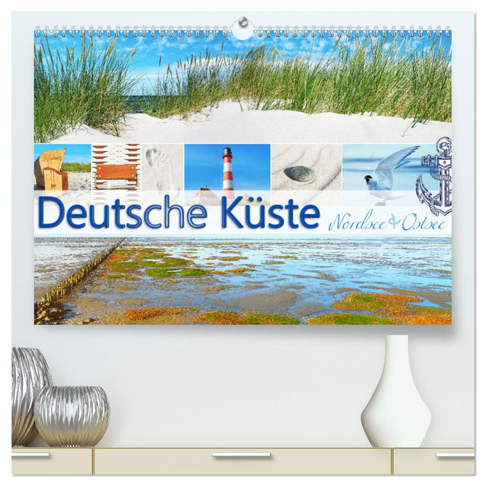 Deutsche Küste - Nordsee und Ostsee (CALVENDO Premium Wandkalender 2024)