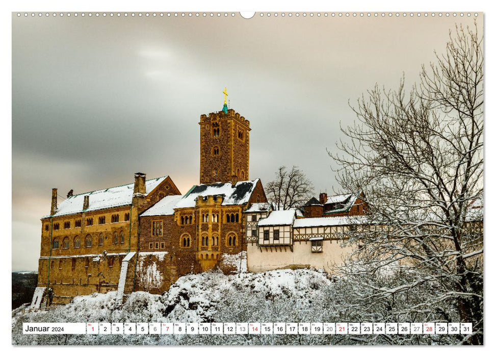 Châteaux de Werra Steig (calendrier mural CALVENDO 2024) 