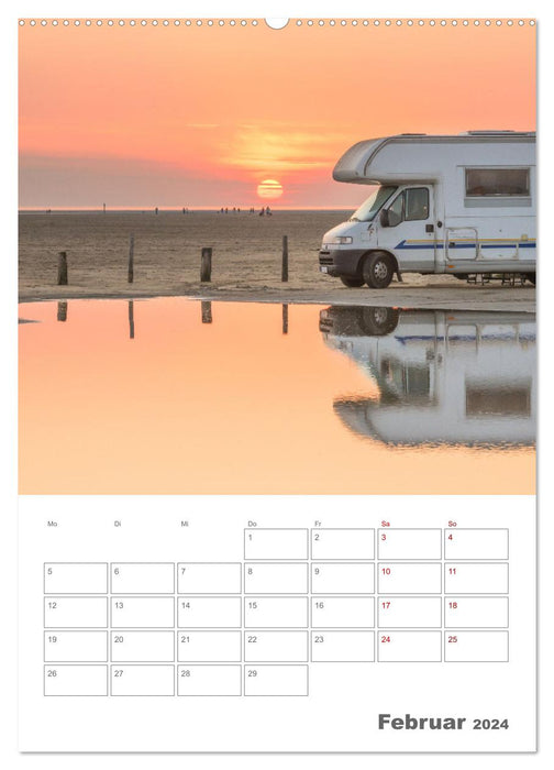 Vanlife, camping, caravanning. Freedom on four wheels (CALVENDO wall calendar 2024) 