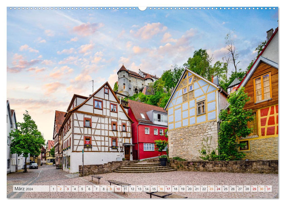 Baden-Württemberg Stadtansichten (CALVENDO Premium Wandkalender 2024)