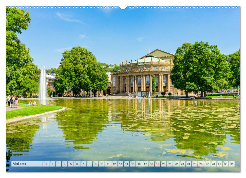 Stuttgart Stadtrundgang (CALVENDO Premium Wandkalender 2024)