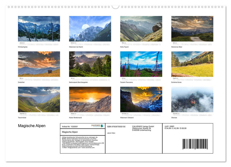 Magische Alpen (CALVENDO Wandkalender 2024)