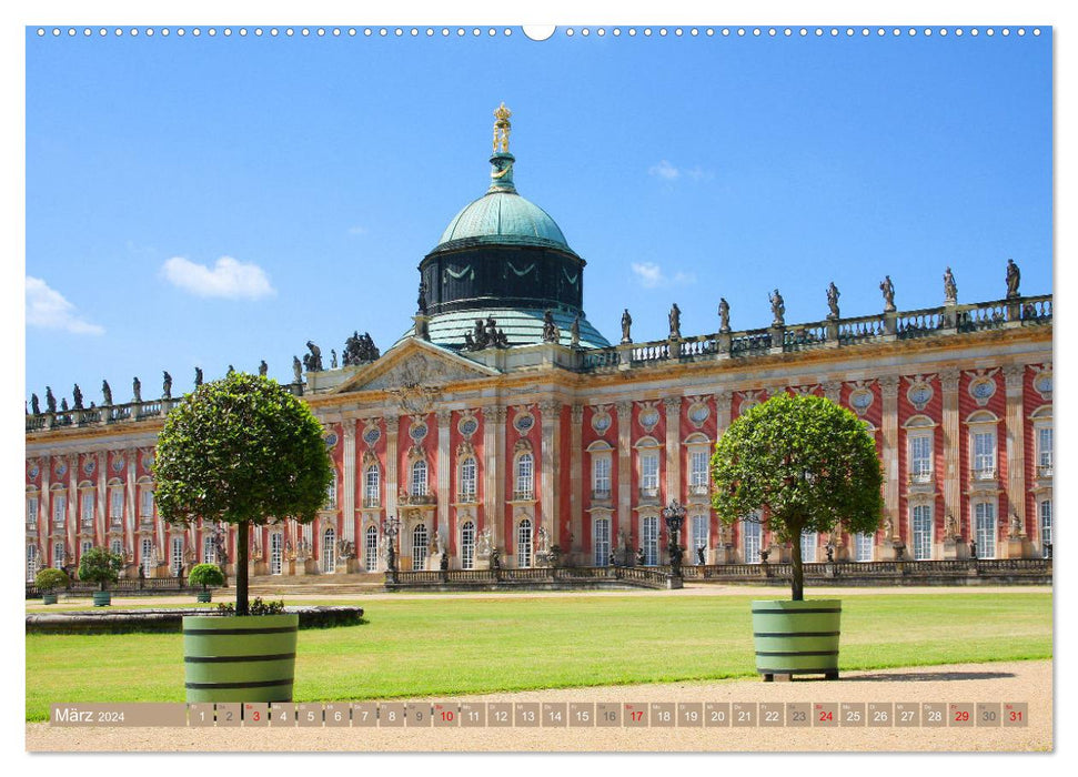 Rund um Schloss Sanssouci (CALVENDO Premium Wandkalender 2024)