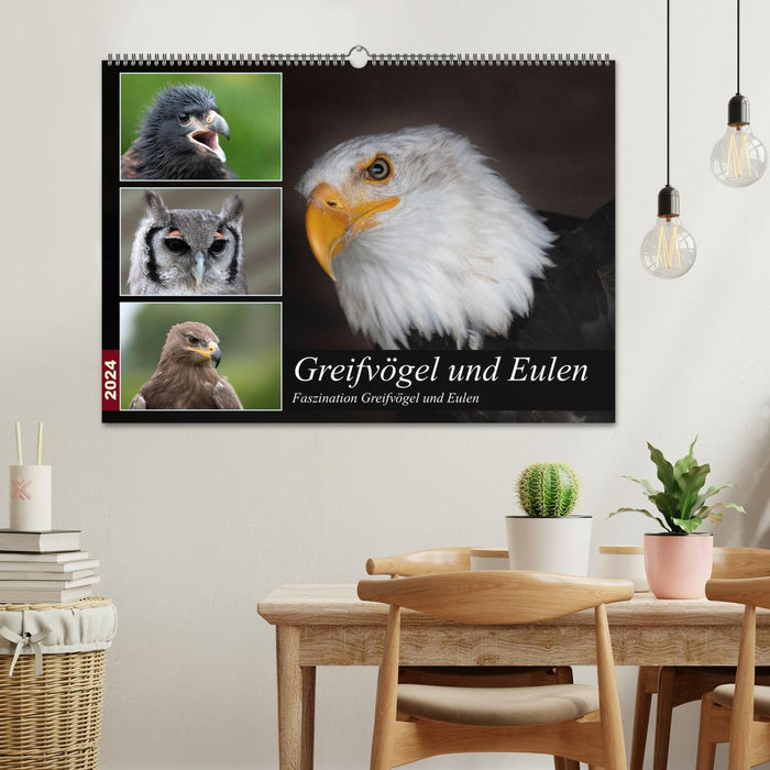 Greifvögel und Eulen (CALVENDO Wandkalender 2024)