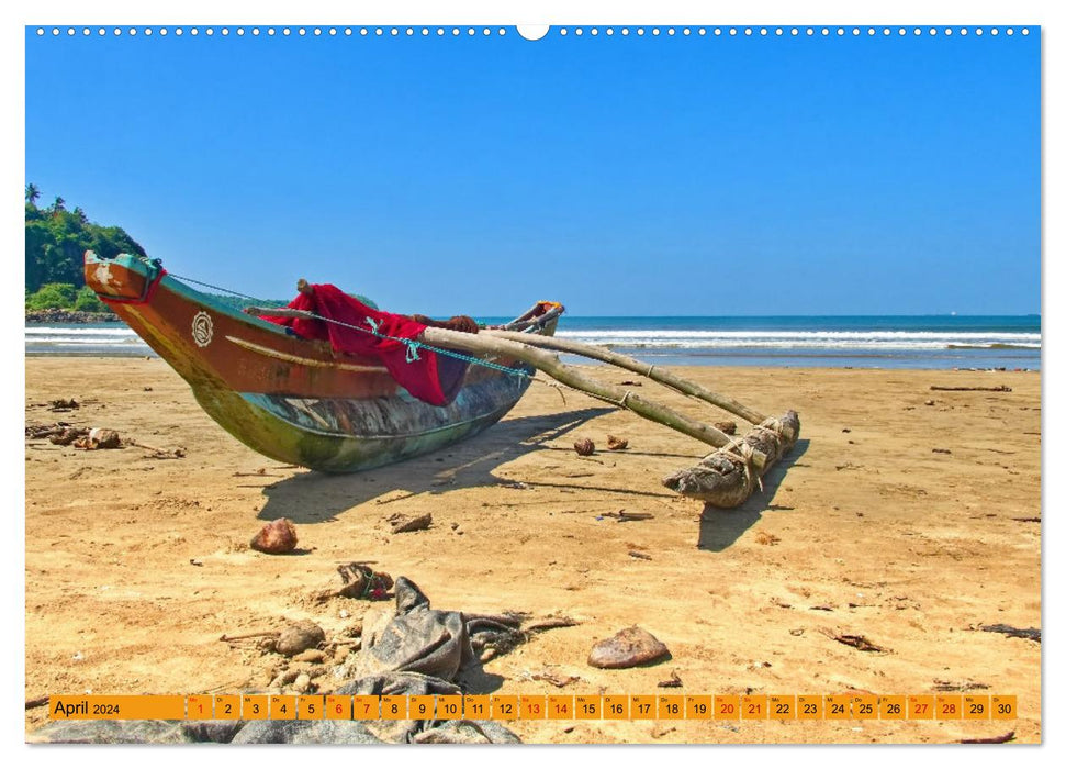 Sri Lanka, Palmen, Strand und Meer (CALVENDO Premium Wandkalender 2024)
