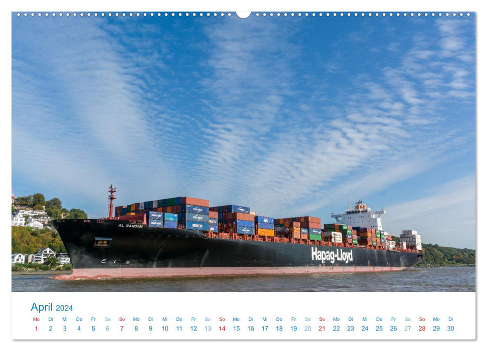 Auf der Elbe unterwegs (CALVENDO Premium Wandkalender 2024)