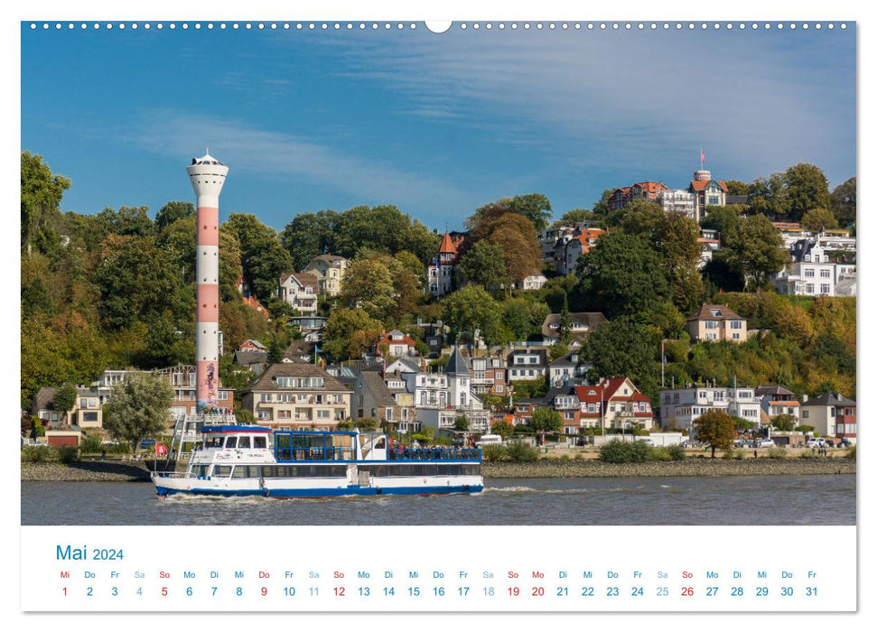 Auf der Elbe unterwegs (CALVENDO Premium Wandkalender 2024)