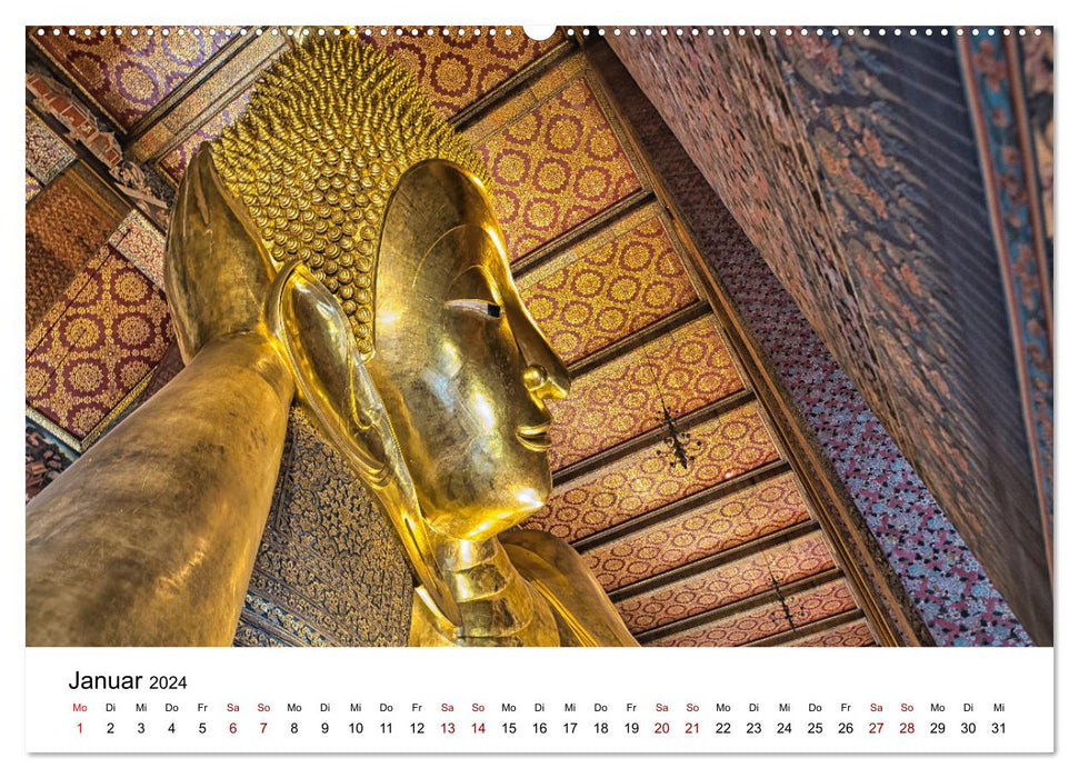 Buddhistische Tempel Thailand (CALVENDO Premium Wandkalender 2024)